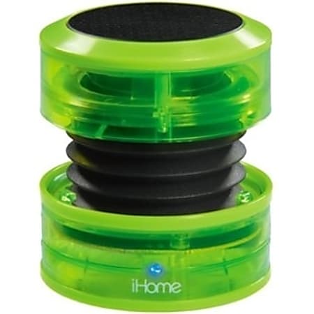 iHome iM60 Speaker System - Portable - Battery Rechargeable - Neon Green