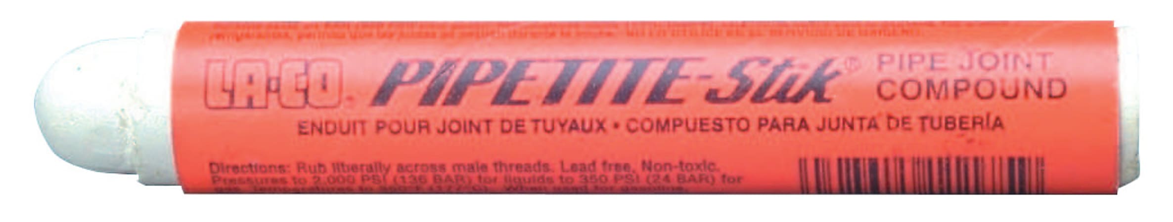Pipetite-Stik Pipe Thread Compounds, 4 oz Stick, Off-White