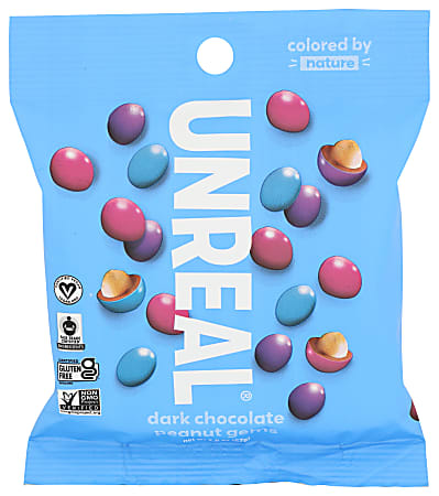 Unreal Dark Chocolate Peanut Gems, 2 Oz, Total Qty 9