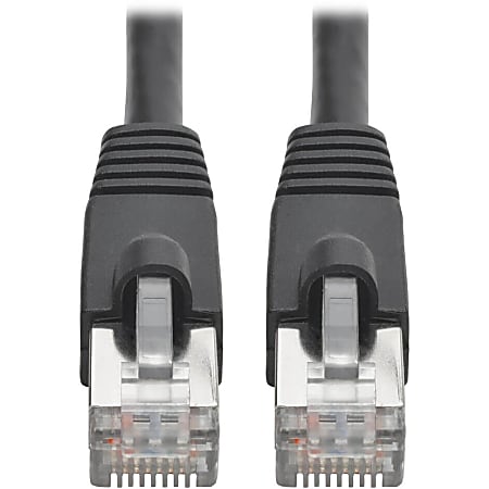 Tripp Lite Cat6a Snagless Shielded STP Patch Cable 10G, PoE, Black M/M 14ft - 1 x RJ-45 Male Network - 1 x RJ-45 Male Network - Shielding - Black