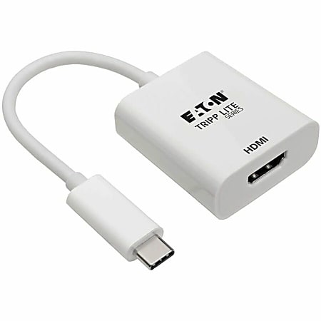 Eaton Tripp Lite Series USB-C to HDMI Adapter (M/F) - 4K 60 Hz, HDCP 2.2, White - HDMI/USB  - U44406NHD4K6W