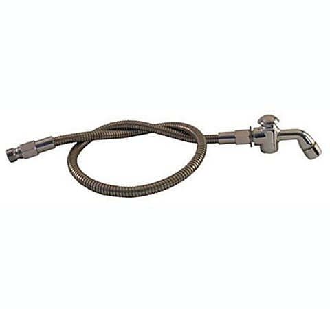 T&S Brass Hose And Spray Valve With Aerator Tip, 36", Stainless