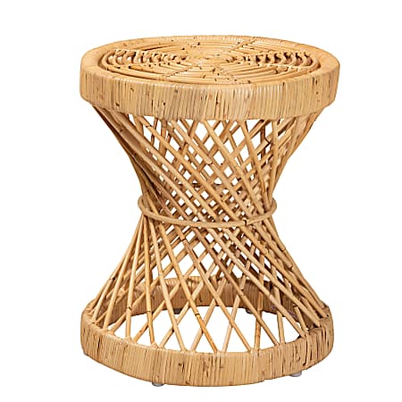 bali & pari Seville Rattan End Table, 18-1/2"H x 15-3/4"W x 15-3/4"D, Natural