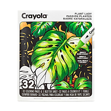 Crayola 32 pg. Adult Coloring Book, Plant Lady