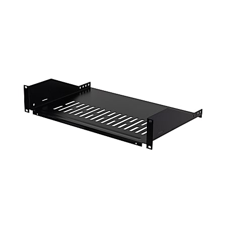 Vericom 2U Steel Cantilever Rack Shelf, 3-1/2”H x 19”W x 12”D, Black