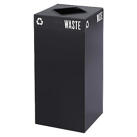 Safco® Recycling Receptacle, 31 Gallon, Black