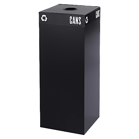Safco® Recycling Receptacle, 37 Gallon, Black