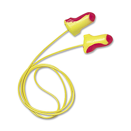 Sperian Reusable Corded Foam Ear Plugs, Pink/Yellow, Box Of 100
