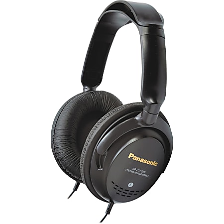 Panasonic Over-the-ear Headphones - Stereo - Black - Mini-phone - Wired - 22 Ohm - 10 Hz 27 kHz - Gold Plated Connector - Over-the-head - Binaural - Circumaural - 16.40 ft Cable