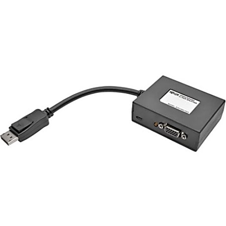 Tripp Lite 2-Port DisplayPort to VGA Video Splitter 1080p 1920 x 1080 60Hz - First End: 1 x DisplayPort Male Video - Second End: 2 x HD-15 Female VGA - Supports up to 1920 x 1080 - Black