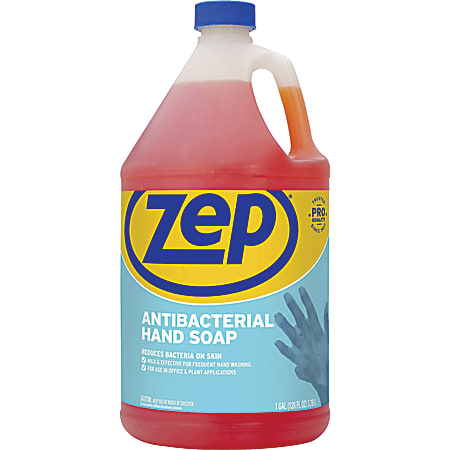 Zep Commercial Antimicrobial Hand Soap - Fresh Clean Scent - 1 gal (3.8 L) - Kill Germs, Bacteria Remover, Soil Remover - Hand - Orange - Non-abrasive, Solvent-free, Residue-free, Quick Rinse - 1 Bottle
