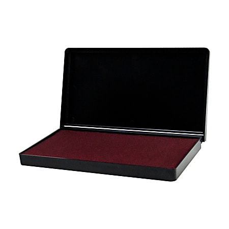 Extra Large Rubber Stamp Pad,  4-3/8" x 7-3/8", Red Ink