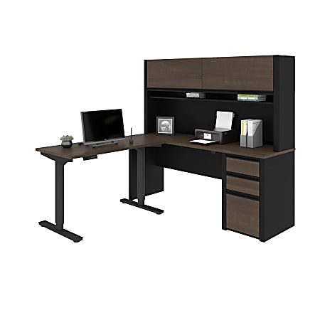 Bestar Connexion 72"W L-Shaped Standing Corner Desk With