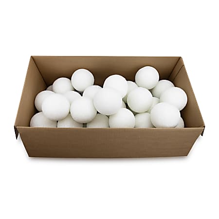 Hygloss Craft Foam Balls 4 Inch White Pack Of 36 - Office Depot
