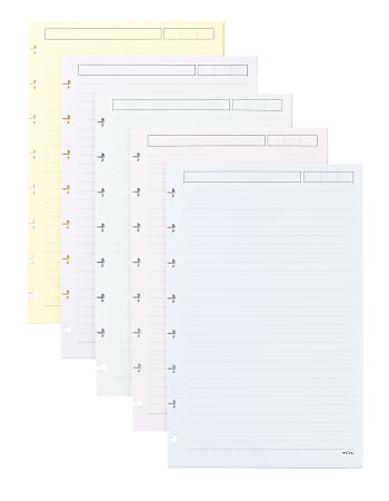 TUL® Discbound Refill Pages, Junior Size, Narrow Ruled,