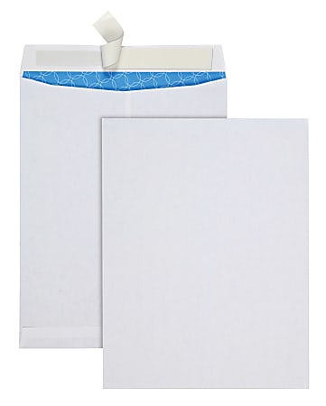 Quality Park® Treated Catalog Envelope with Redi-Strip® Closure, 10" x 13", White, Box Of 100