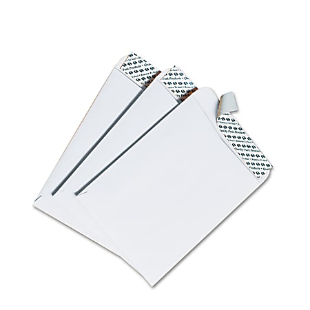 Redi-Strip #1 Catalog Envelope, Self-Adhesive, White, Box Of