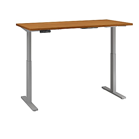 Bush Business Furniture Move 60 Series 72"W x 24"D Height Adjustable Standing Desk, Natural Cherry/Cool Gray Metallic, Premium Installation