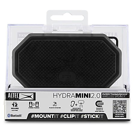 Altec Lansing HydraMini 2.0 IMW1002 EVERYTHINGPROOF&reg; Bluetooth Speaker, Black