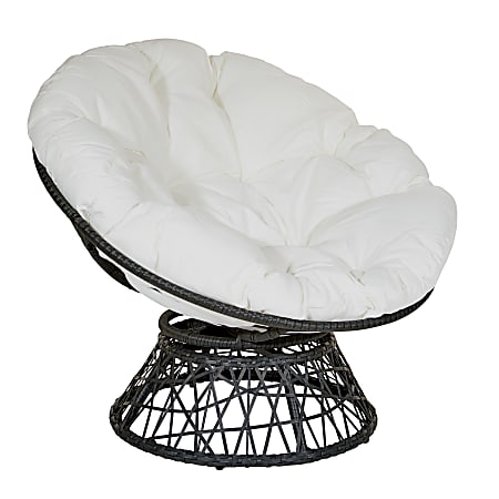 Person sitting discount in papasan chair