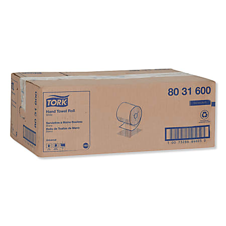 Tork® Universal Notched 1-Ply Paper Towels, 756 Sheets Per Roll, Pack Of 6 Rolls