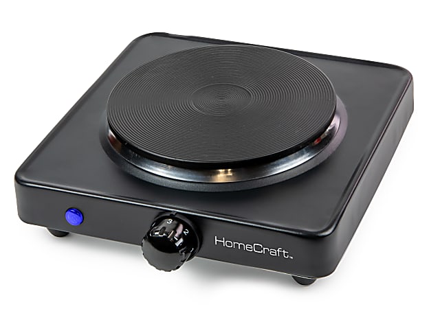 Nostalgia Electrics HomeCraft Single-Burner Hot Plate, Black