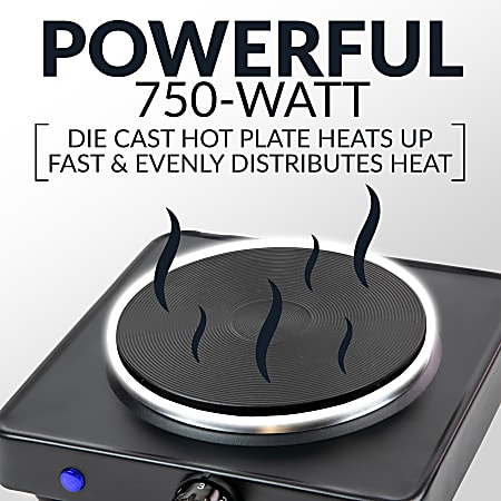 Nostalgia Electrics HomeCraft Single Burner Hot Plate Black