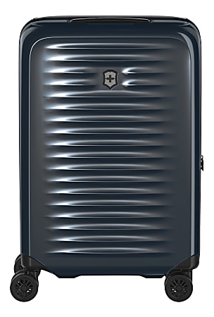 Victorinox Airox Frequent Flyer Plus Hardside Upright Rolling Carry On Luggage 22 1316 H x 15 W x 9 716 D Dark Blue Office Depot