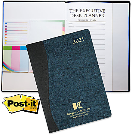 Post-It® Wave Desk Planner With Variety Pad, 10" x 7"