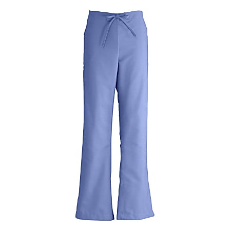 Medline ComfortEase™ Polyester/Cotton Modern Fit Ladies' Tall Cargo Scrub Pants, Large, Ceil Blue