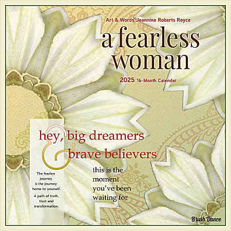 2025 Brush Dance A Fearless Woman Monthly Plastic-Free Square Wall Calendar, 12" x 12", Inspiration, January to December 2025, 9781975481247