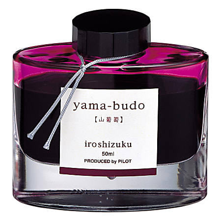 Pilot® Iroshizuku Fountain Pen Ink, Yama-budo Crimson Glory Vine Purple Red, 50 mL Bottle