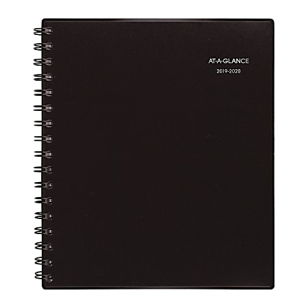 AT-A-GLANCE® Notetaker Academic Monthly Planner, 6-7/8" x 8-3/4", Black, July 2019 to June 2020