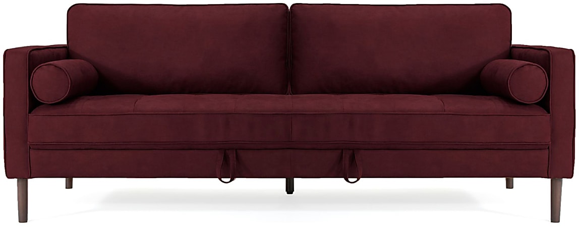 Nouhaus Module Ergonomic Sofa Bed, 34-1/4”H x 37”W x 85-7/8”L, Bordeaux