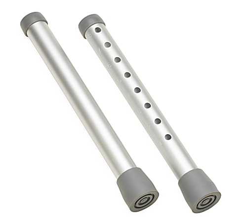 Medline Walker Replacement Legs, 10", Silver, Pack Of 2
