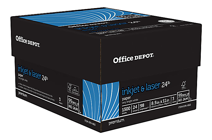 Office Depot® Inkjet Or Laser Paper 3 Reams White Letter Size Paper