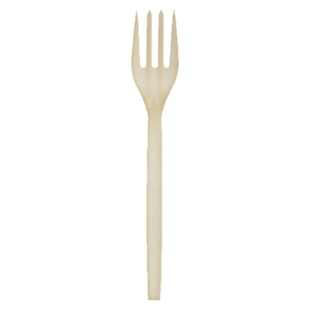 Eco-Products® Plant Starch Material Cutlery, Forks, Beige, Pack