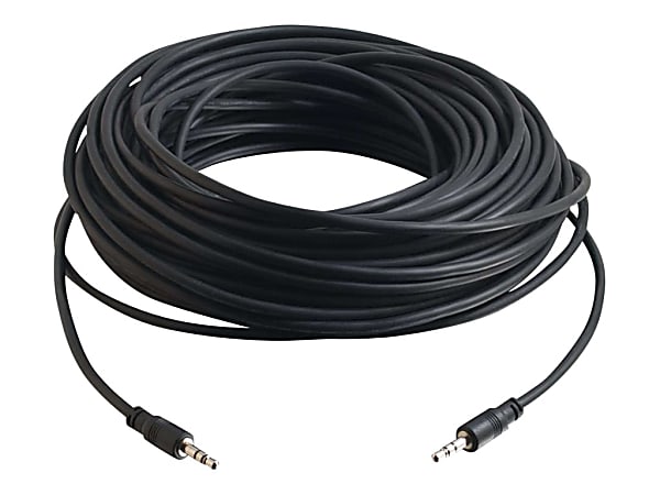 C2G 75ft 3.5mm Stereo Audio Cable With Low Profile Connectors M/M - In-Wall CMG-Rated - 75 ft Audio Cable - 40110