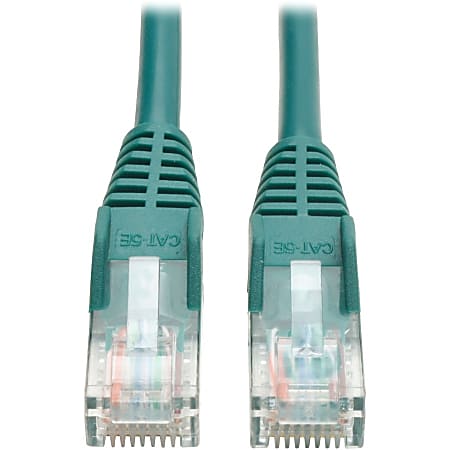 Eaton Tripp Lite Series Cat5e 350 MHz Snagless Molded (UTP) Ethernet Cable (RJ45 M/M), PoE - Green, 7 ft. (2.13 m) - N001007GN
