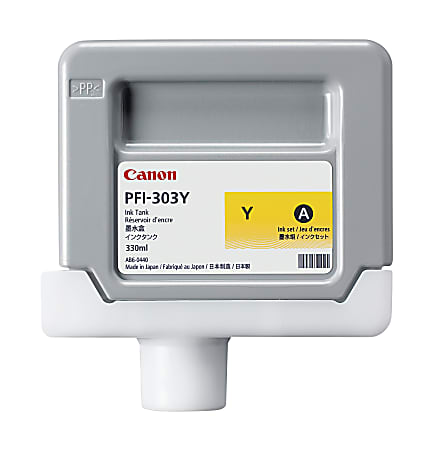 Canon® PFI-303Y Yellow Ink Cartridge, 2961B001AA