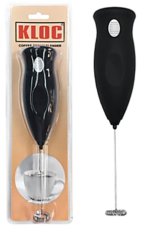 Kloc Coffee Cream 1-Speed Immersion Hand Blender, Black