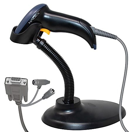 Nadex Coins NXTE-1891 Handheld Barcode Laser Scanner For CR260/CR360/CR600 Cash Registers, 5-3/4" x 3-15/16", Black