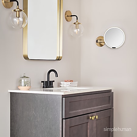 simplehuman Wall Mount Sensor Mirrors 9 18 H x 13 1316 W x 3 18 D