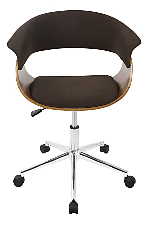 LumiSource Vintage Mod Office Chair WalnutEspresso Office Depot