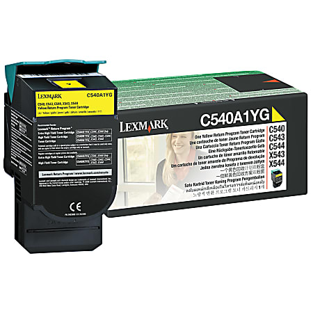 Lexmark™ C540A1YG Yellow Return Program Toner Cartridge
