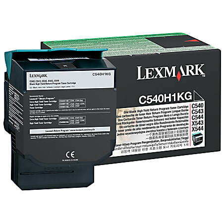 Lexmark™ C540H1KG High-Yield Return Program Black Toner Cartridge