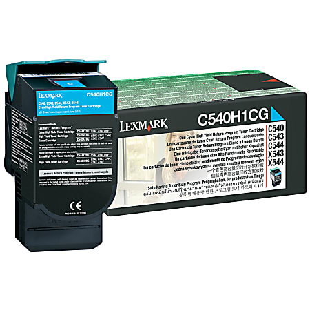 Lexmark™ C540H1CG Return Program Cyan Toner Cartridge