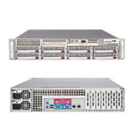 Supermicro A+ Server 2021M-32RB Barebone System - nVIDIA MCP55 Pro - Socket F (1207) - Opteron (Quad-core), Opteron (Dual-core) - 1000MHz Bus Speed - 32GB Memory Support - DVD-Reader (DVD-ROM) - Gigabit Ethernet - 2U Rack