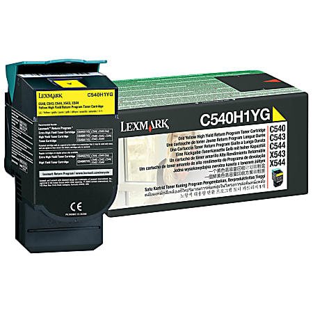 Lexmark™ C540H1YG Yellow Return Program Toner Cartridge