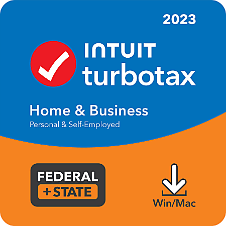 Intuit TurboTax Home & Business Federal E-File + State, 2023, 1-Year Subscription, Windows®/Mac Compatible, ESD